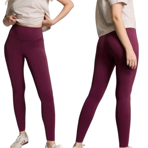 Victoria’s Secret PINK Essential Pocket Leggings Burgundy Size Small 4/170/66A - Picture 1 of 4